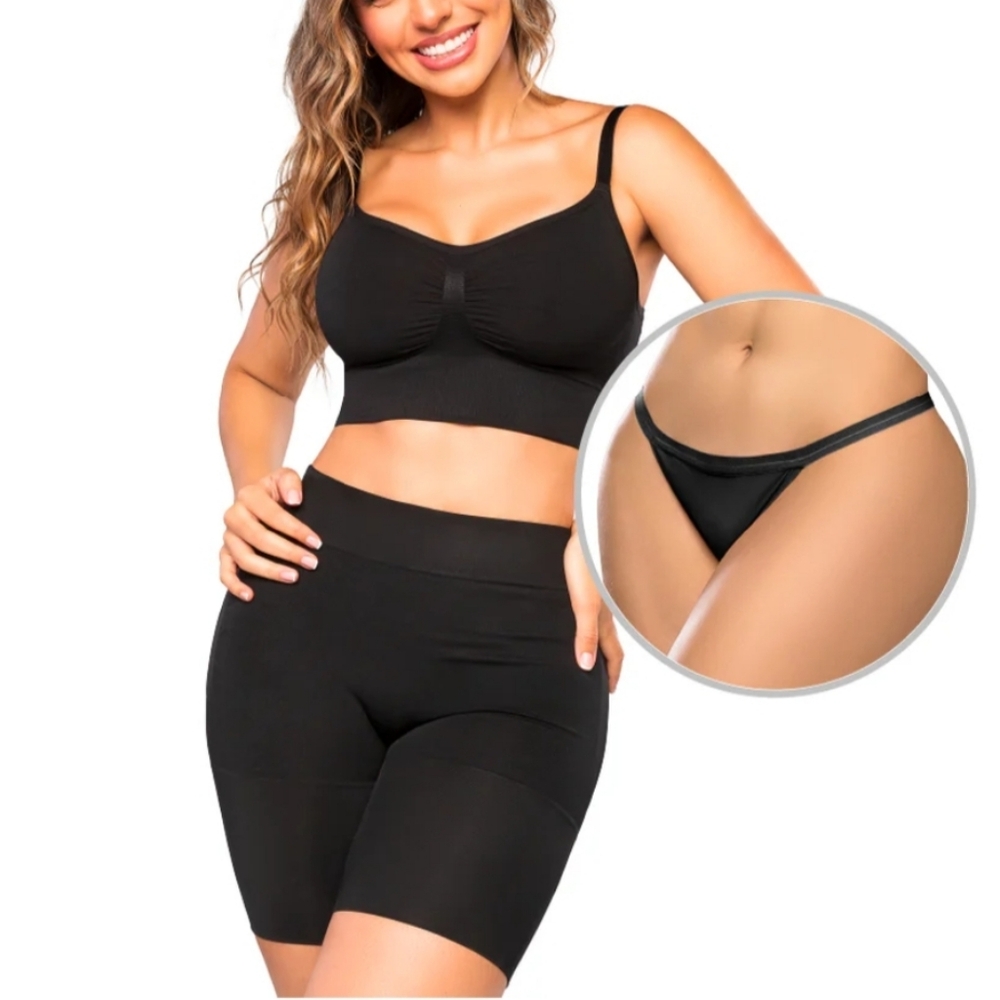 Body Best Colombianas Faja Shapewear 3-Piece Black Bra and Panties Set Stagmi!